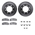Dynamic Friction Co 7412-54081, Rotors-Drilled and Slotted-Silver w/Ultimate Duty Brake Pads incl. Hardware, Zinc Coated 7412-54081